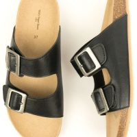 Will’s Vegan Shop Zwei Riemen Sandalen mit Fußbett Damen