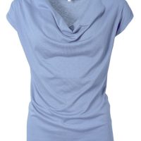 Alma & Lovis Shirt mit Wasserfall-Ausschnitt, aus Bio-Baumwolle | Short Cascade