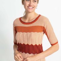 Alma & Lovis Muster-Pullover aus Bio-Baumwolle | Geo Shirt