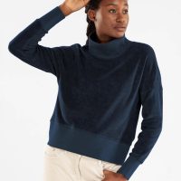 Alma & Lovis Frottier-Velour Sweater aus Bio-Baumwolle | Velour Sweater