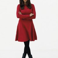 CORA happywear Damen Kleid aus Bio-Baumwolle „Marylin“ rot