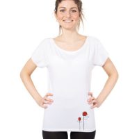 CORA happywear Damen T-Shirt aus Eukalyptus Faser „Elisabeth“ | Rosen