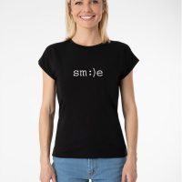CORA happywear Nachhaltiges T-Shirt LAURA in Eukalyptusfaser| Lächeln