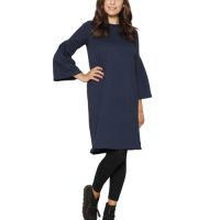 CORA happywear Damen Kleid aus Bio-Baumwolle „Louise“ blau