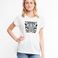 CORA happywear Damen T-Shirt aus Eukalyptus Faser „Laura“ | Zebra