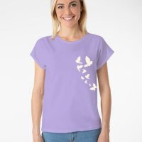 CORA happywear Nachhaltiges T-Shirt LAURA in Eukalyptusfaser| Schmetterlinge