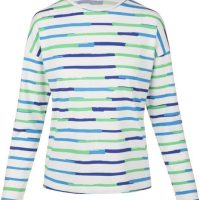 CORA happywear Damen T-Shirt „Martina“ aus Lyocell | dunkelblau mit Druck