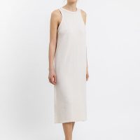 Rotholz Strick Kleid aus Bio-Baumwolle Off-White