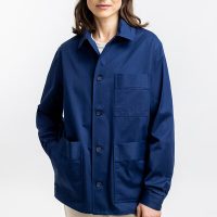 Rotholz Workwear Jacke aus Bio Canvas Blau