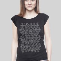 SILBERFISCHER Bamboo Raglan Shirt Women Black „ASCII“