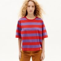 thinking mu Violet Stripes Lucia T-Shirt