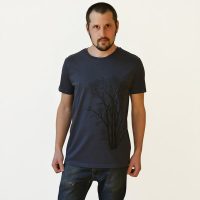 Cmig Herren T-Shirt Erle mit Elster in india ink grey