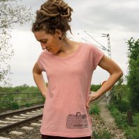 Cmig Reisekoffer T-Shirt für Damen in canyon pink