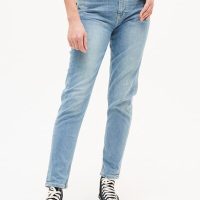 Kuyichi Jeans Loose Tapered Fit mit hohem Bund und schmalzulaufendem Bein – Nora