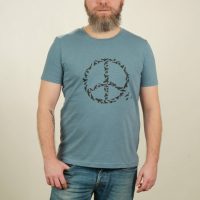 NATIVE SOULS Slub T-Shirt Herren – Peace – light blue