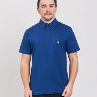 Degree Clothing Herren Poloshirt aus Bio-Baumwolle – „Good Hand“ – blau