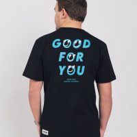 Degree Clothing Herren T-Shirt aus Bio-Baumwolle – Happy-O – schwarz