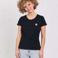 Degree Clothing Damen T-Shirt aus Bio-Baumwolle – Palm Smile – schwarz