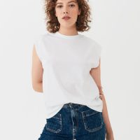 NINE TO FIVE #seeli – schulterfreies Damen T-Shirt aus Bio-Baumwolle