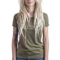 Life-Tree Bambus Shirt Fairwear für Damen „Basic“ in Moss Green