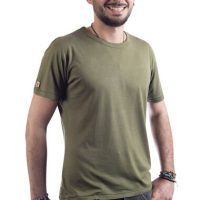 Life-Tree Bambus Shirt Fairwear für Herren „Basic“ Denim Blue/Moss Green