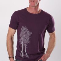 Life-Tree Bambus Shirt Fairwear für Herren „Birke“ in Aubergine